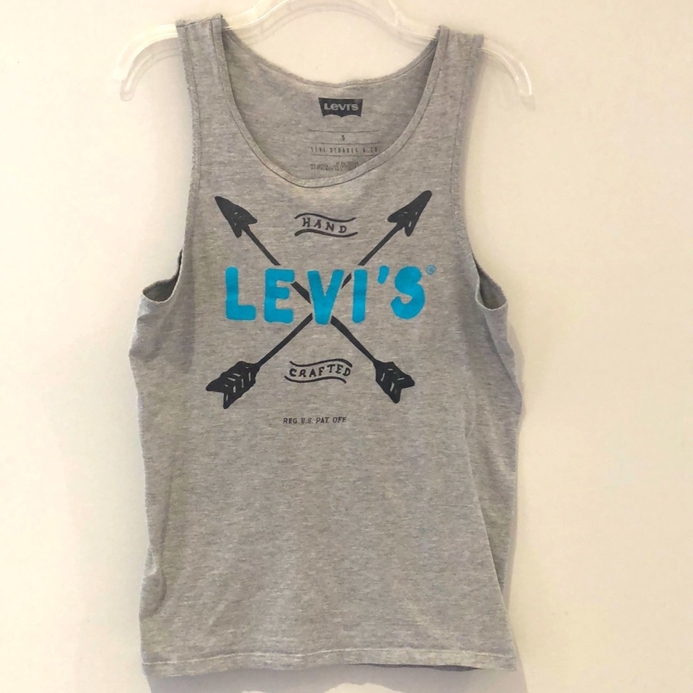 Levi’s cotton poly tank top. Size S. Gray tank top. Good condition